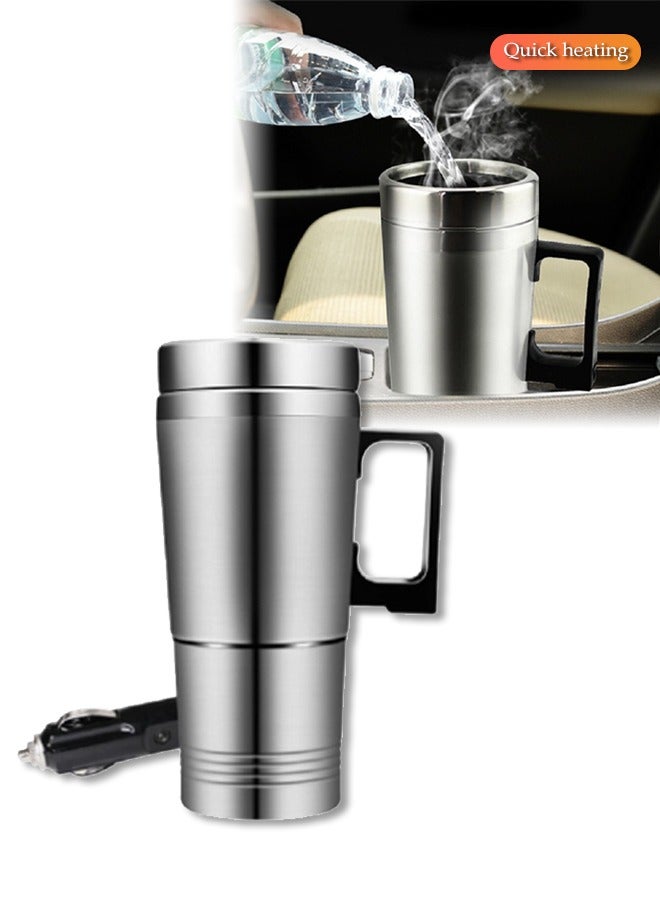 غلاية سيارة 350 مل + 150 مل غلاية كهربائية من الفولاذ المقاوم للصدأ لصنع القهوة والشاي وسفرك براد ماء - Image 1